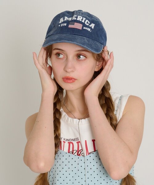 w closet（ダブルクローゼット）の「国旗柄キャップ（キャップ・レディース・ネイビー/ブラウン/チャコールグレー・FREE）」の14枚目の写真