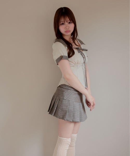M DOLLY(エムドリー)の「*M DOLLY original* Check milo ribbon set up / チェックミロリボンセットアップ(セットアップ・レディース・ブラック/ベージュ・M/S)」の21枚目の写真