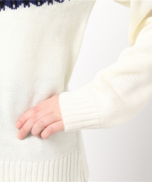 Discoat Parisien(ディスコートパリシアン)の「ノルディック柄プルオーバー(ニット/セーター・レディース・ネイビー/オフホワイト/ブラック・LARGE/MEDIUM)」の9枚目の写真