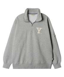 YALE（イェール）の「Yロゴハーフジップスウェットシャツ_グレー（スウェット）」