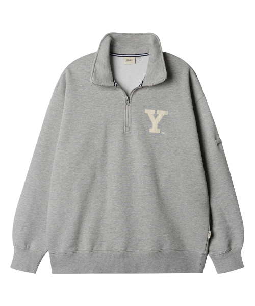 YALE(イェール)の「Yロゴハーフジップスウェットシャツ_グレー(スウェット・レディース・その他・SMALL/MEDIUM/LARGE/X-LARGE)」の1枚目の写真