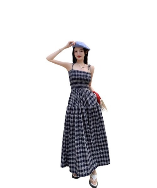 Ritzy(リッツィー)の「ウエストシャーリング チェックキャミソールワンピース(ワンピース・レディース・レッド/ブラック・M/S)」の8枚目の写真