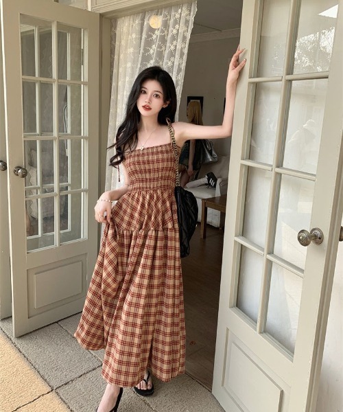 Ritzy(リッツィー)の「ウエストシャーリング チェックキャミソールワンピース(ワンピース・レディース・レッド/ブラック・M/S)」の19枚目の写真