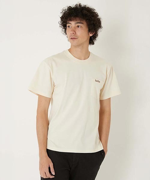 BLUE BLUE(ブルーブルー)の「FRUIT OF THE LOOM×BLUE BLUE /オーガニックコットン2パックCNポケットTシャツ26(Tシャツ/カットソー・メンズ・ネイビー/ナチュラル・XL/M/S/L)」の3枚目の写真