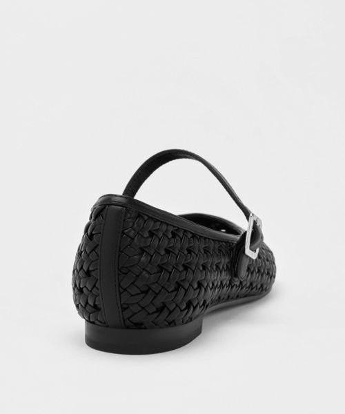 CHARLES & KEITH(チャールズ & キース)の「ウーブン メリージェーン フラット(パンプス・レディース・ブラウン/クリーム/ブラック・25cm/24.5cm/23.5cm/23cm/22.5cm)」の5枚目の写真