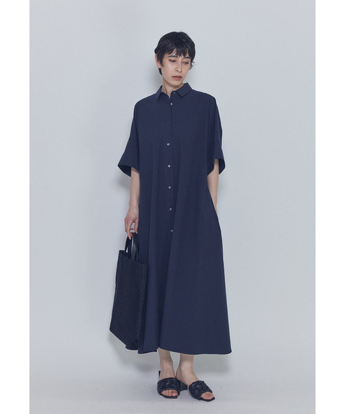 1er Arrondissement(プルミエアロンディスモン)の「ドルマンスリーブシャツワンピース(ドレス・レディース・ブルー系その他3/モカ・36/38)」の8枚目の写真