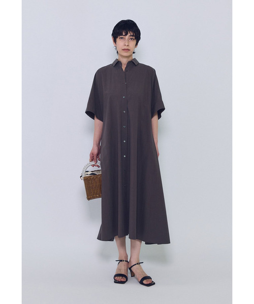 1er Arrondissement(プルミエアロンディスモン)の「ドルマンスリーブシャツワンピース(ドレス・レディース・ブルー系その他3/モカ・36/38)」の12枚目の写真