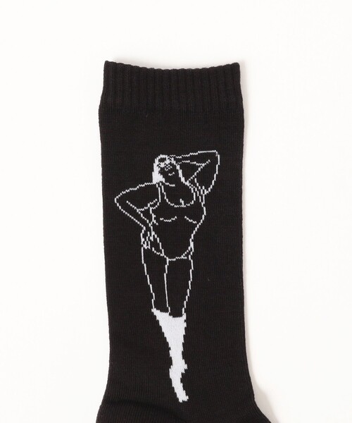 Whimsy(ウィムジー)の「WHIMSY SOCKS / KHEIRA SOCKS(ソックス/靴下・メンズ・ブラック・ONE SIZE)」の2枚目の写真
