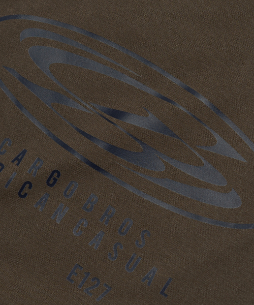 CARGOBROS（カーゴブロス）の「(ビッグサイズ) ラウンドサークルロゴ半袖Tシャツ (カーキ)（Tシャツ/カットソー・メンズ・その他・FREE）」の9枚目の写真