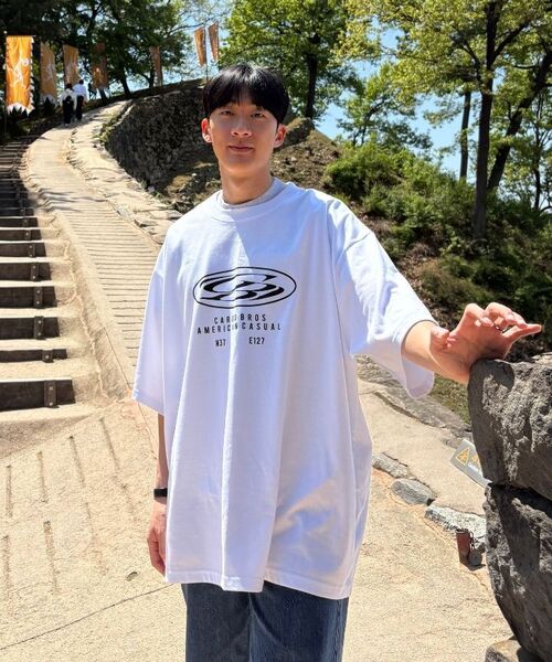 CARGOBROS（カーゴブロス）の「(ビッグサイズ) ラウンドサークルロゴ半袖Tシャツ (カーキ)（Tシャツ/カットソー・メンズ・その他・FREE）」の11枚目の写真