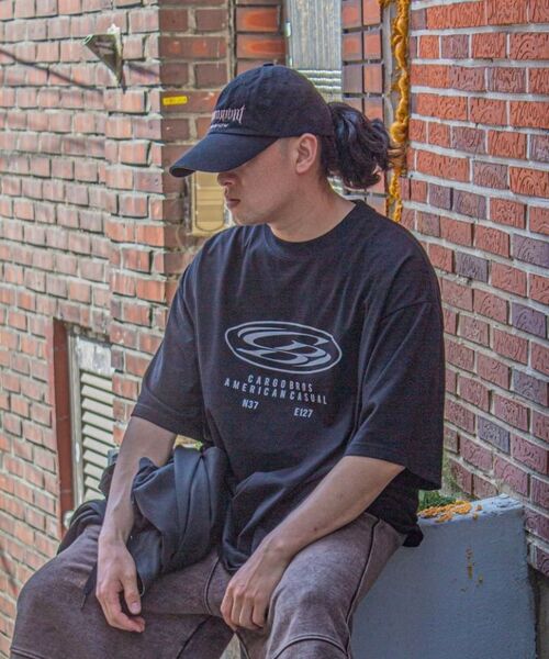 CARGOBROS（カーゴブロス）の「(ビッグサイズ) ラウンドサークルロゴ半袖Tシャツ (カーキ)（Tシャツ/カットソー・メンズ・その他・FREE）」の12枚目の写真