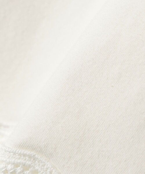 SHIPS Colors(シップス カラーズ)の「SHIPS Colors:〈洗濯機可能〉リンク レース コンビ TEE◇(Tシャツ/カットソー・レディース・ブラック/オフホワイト・ONE SIZE)」の11枚目の写真