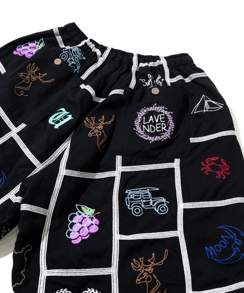Universal Style Wear(ユニバーサルスタイルウェア)の「Universal Style Wear/ユニバーサルスタイルウェア Patchwork embroidery shorts(その他パンツ・メンズ・ブラック・LARGE/MEDIUM)」の9枚目の写真