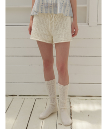 Babassu knit shorts (ivory)
