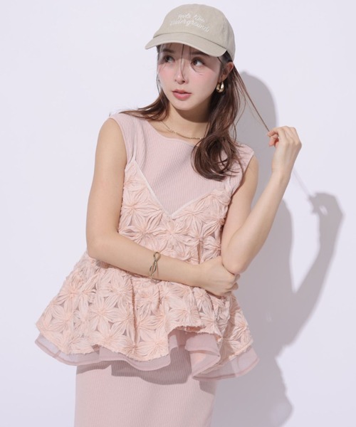 Mystrada(マイストラーダ)の「デコラキャミ(シャツ/ブラウス・レディース・ホワイト/ピンク/ブラック・36/38)」の14枚目の写真