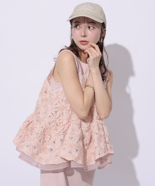 Mystrada(マイストラーダ)の「デコラキャミ(シャツ/ブラウス・レディース・ホワイト/ピンク/ブラック・36/38)」の15枚目の写真