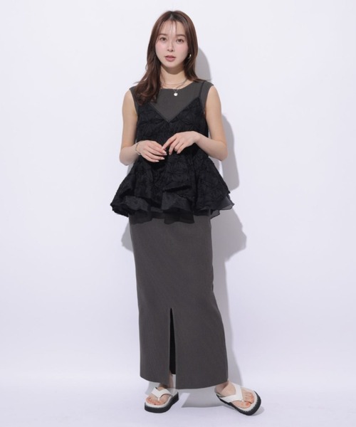 Mystrada(マイストラーダ)の「デコラキャミ(シャツ/ブラウス・レディース・ホワイト/ピンク/ブラック・36/38)」の19枚目の写真