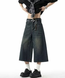 メンズハーフデニムパンツ