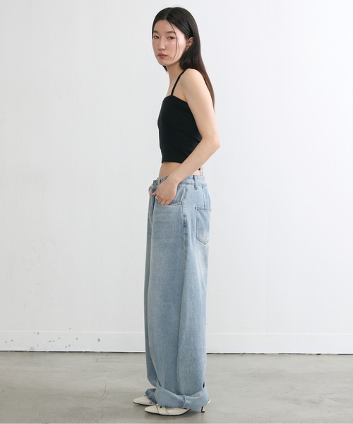 NUJOH（ヌゾ）の「Straight Neck Tube Top / ストレートネックチューブトップ（タンクトップ・レディース・グレー/アイボリー/ブラック・FREE）」の17枚目の写真