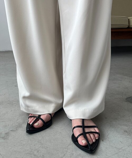 CAPRICIEUX LE'MAGE(カプリシューレマージュ)の「ホックベルトワイドパンツ(その他パンツ・レディース・ベージュ/ブラック/ホワイト系その他・36/38/PS)」の10枚目の写真