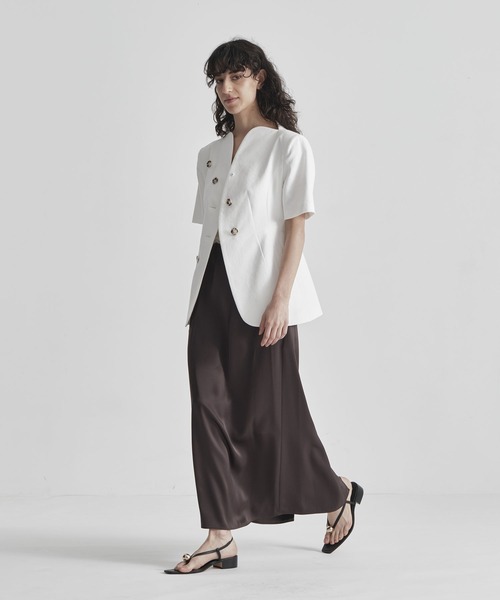 THE TOKYO(ザトウキョウ)の「【THE TOKYO/ザトウキョウ】Satin Tight Skirt/トリアセテートダブルサテンスカート(スカート・レディース・ベージュ/ブラウン/ブラック・2/1)」の14枚目の写真