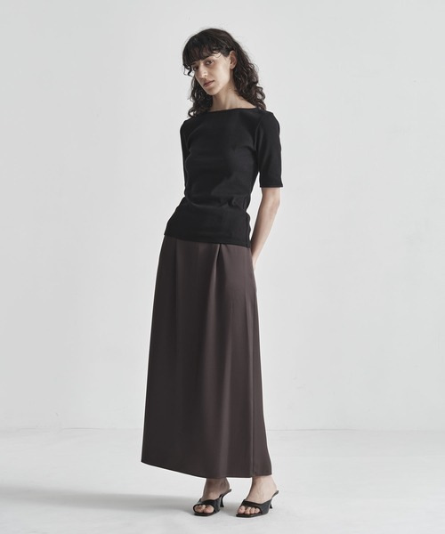 THE TOKYO(ザトウキョウ)の「【THE TOKYO/ザトウキョウ】Satin Tight Skirt/トリアセテートダブルサテンスカート(スカート・レディース・ベージュ/ブラウン/ブラック・2/1)」の15枚目の写真
