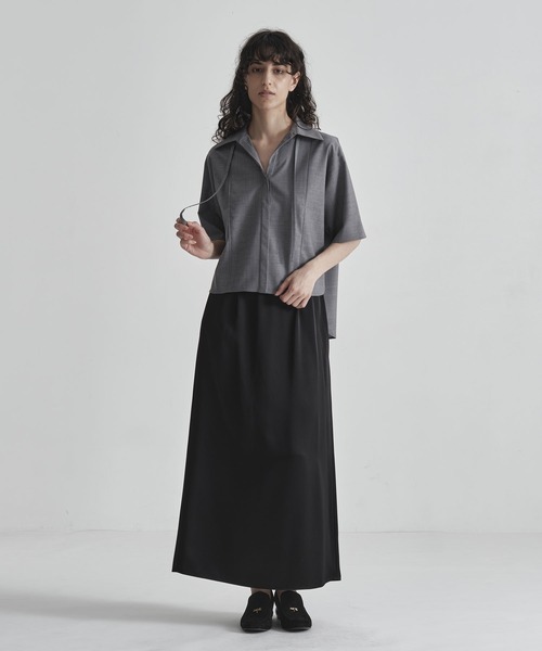 THE TOKYO(ザトウキョウ)の「【THE TOKYO/ザトウキョウ】Satin Tight Skirt/トリアセテートダブルサテンスカート(スカート・レディース・ベージュ/ブラウン/ブラック・2/1)」の21枚目の写真