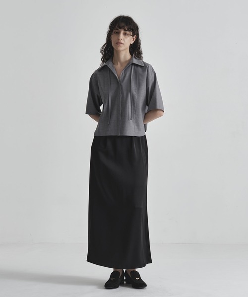 THE TOKYO(ザトウキョウ)の「【THE TOKYO/ザトウキョウ】Satin Tight Skirt/トリアセテートダブルサテンスカート(スカート・レディース・ベージュ/ブラウン/ブラック・2/1)」の22枚目の写真