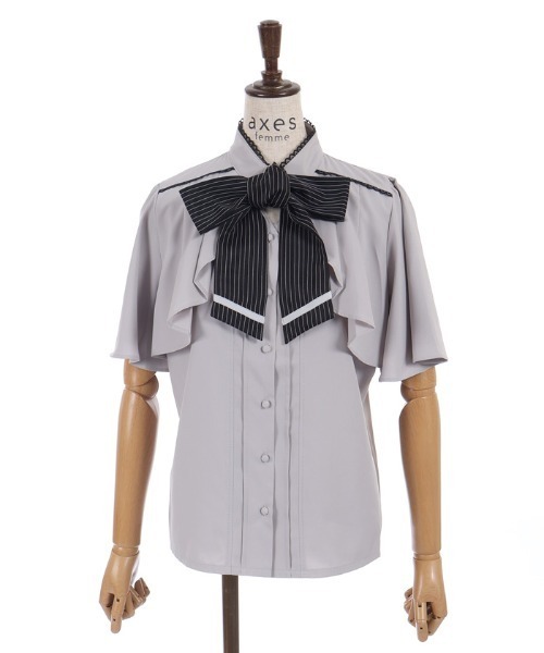 axes femme(アクシーズファム)の「リボン×フラシ半袖ブラウス(シャツ/ブラウス・レディース・ホワイト/グレー/レッド・MEDIUM/LARGE)」の20枚目の写真