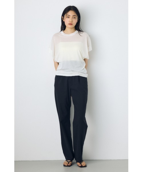 AZUL by moussy(アズールバイマウジー)の「ドレープフレンチスリーブTシャツ(Tシャツ/カットソー・レディース・オフホワイト/ベージュ/ブラック/ミント・SMALL/MEDIUM)」の8枚目の写真