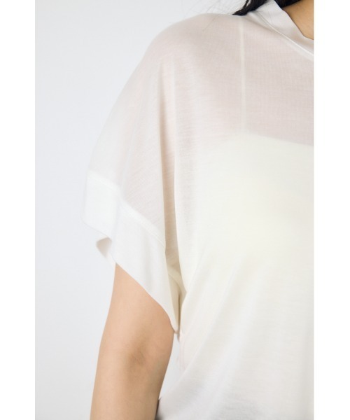 AZUL by moussy(アズールバイマウジー)の「ドレープフレンチスリーブTシャツ(Tシャツ/カットソー・レディース・オフホワイト/ベージュ/ブラック/ミント・SMALL/MEDIUM)」の10枚目の写真