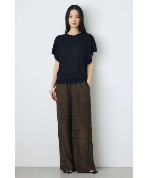 AZUL by moussy(アズールバイマウジー)の「ドレープフレンチスリーブTシャツ(Tシャツ/カットソー・レディース・オフホワイト/ベージュ/ブラック/ミント・SMALL/MEDIUM)」の15枚目の写真