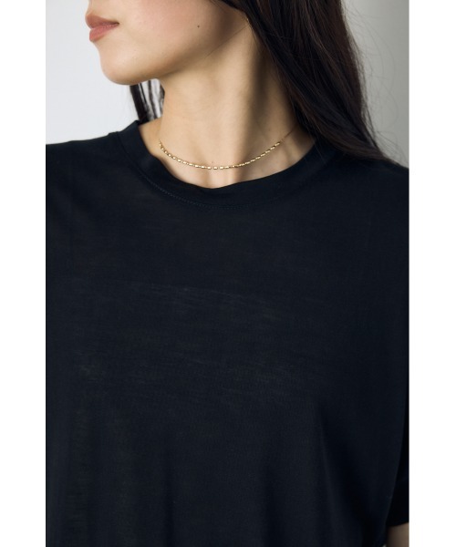 AZUL by moussy(アズールバイマウジー)の「ドレープフレンチスリーブTシャツ(Tシャツ/カットソー・レディース・オフホワイト/ベージュ/ブラック/ミント・SMALL/MEDIUM)」の16枚目の写真