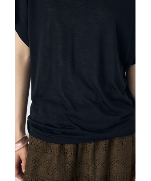 AZUL by moussy(アズールバイマウジー)の「ドレープフレンチスリーブTシャツ(Tシャツ/カットソー・レディース・オフホワイト/ベージュ/ブラック/ミント・SMALL/MEDIUM)」の18枚目の写真
