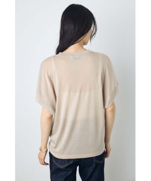 AZUL by moussy(アズールバイマウジー)の「ドレープフレンチスリーブTシャツ(Tシャツ/カットソー・レディース・オフホワイト/ベージュ/ブラック/ミント・SMALL/MEDIUM)」の21枚目の写真