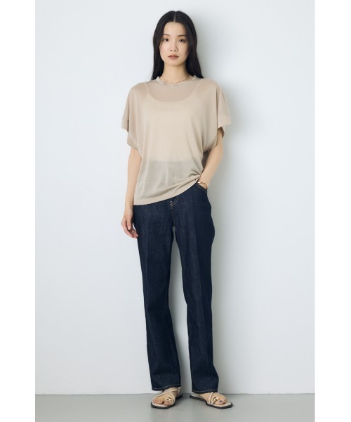 AZUL by moussy(アズールバイマウジー)の「ドレープフレンチスリーブTシャツ(Tシャツ/カットソー・レディース・オフホワイト/ベージュ/ブラック/ミント・SMALL/MEDIUM)」の22枚目の写真