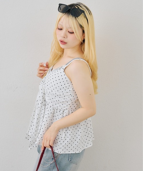 continuer de NICE CLAUP(コンティニューデナイスクラップ)の「フロントリボンキャミBL(シャツ/ブラウス・レディース・ホワイト系その他/オフホワイト/ブラック/ブラック系その他・FREE)」の19枚目の写真