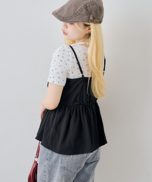 continuer de NICE CLAUP(コンティニューデナイスクラップ)の「フロントリボンキャミBL(シャツ/ブラウス・レディース・ホワイト系その他/オフホワイト/ブラック/ブラック系その他・FREE)」の15枚目の写真