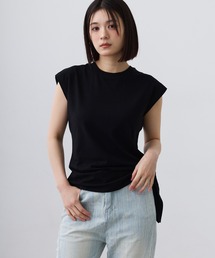 side ribbon sleeveless tops / サイドリボンノースリトップス