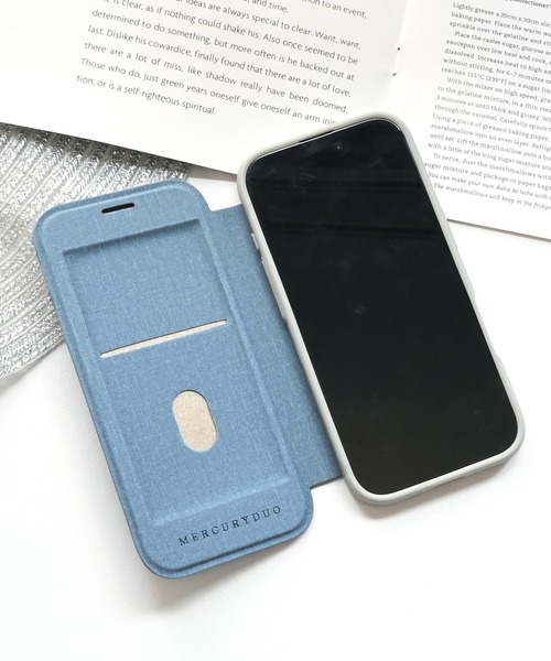 MERCURYDUO(マーキュリーデュオ)の「iPhone17 ケース iPhone16 iPhone15 iPhone14 iPhone13 マーキュリーデュオ MagSafe 対応 薄型手帳ケース(スマホケース/カバー・メンズ・ライトグレー/チャコールグレー/グレイッシュブルー・iPhone 17/iPhone 16/iPhone 13/14/15)」の4枚目の写真