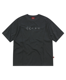 S'EST（エスイーエスティー）の「Starline Cut-out T-shirts Charcoal（Tシャツ/カットソー）」