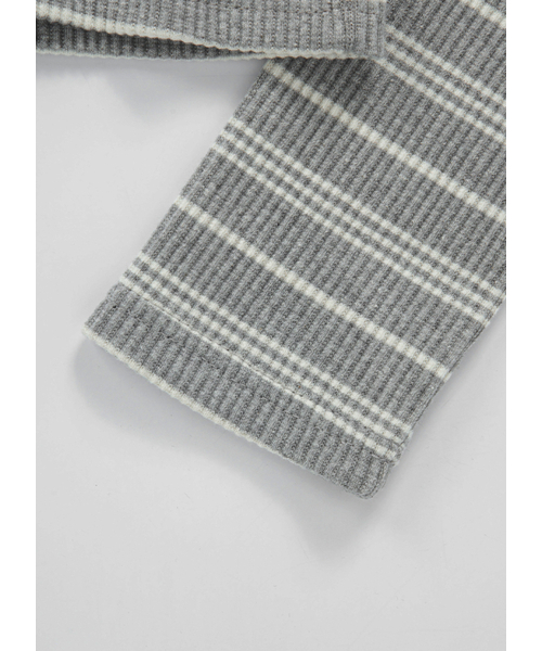 ASON(アズオン)の「BUMBLE STRIPE SHIRRING TEE / GRAY(Tシャツ/カットソー・レディース・その他・FREE)」の6枚目の写真
