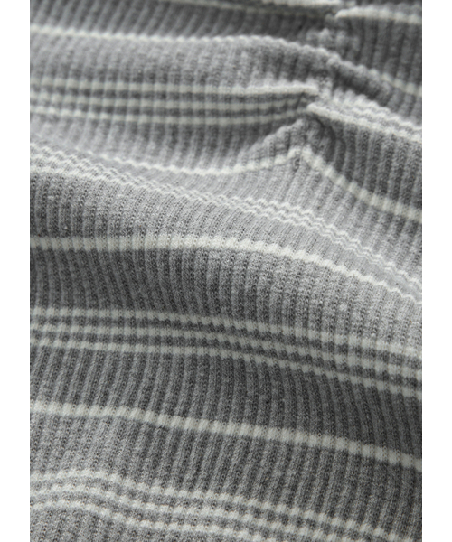 ASON(アズオン)の「BUMBLE STRIPE SHIRRING TEE / GRAY(Tシャツ/カットソー・レディース・その他・FREE)」の7枚目の写真
