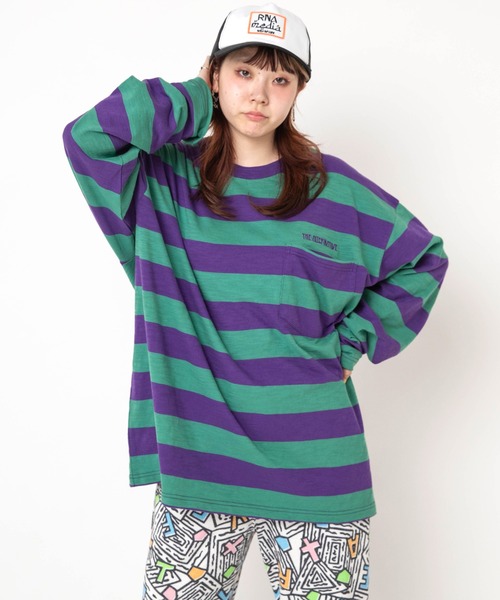 RNA(アールエヌエー)の「M2738 ボーダールーズロンT(Tシャツ/カットソー・レディース・パープル/スミクロ/ブラウン・MEDIUM)」の10枚目の写真