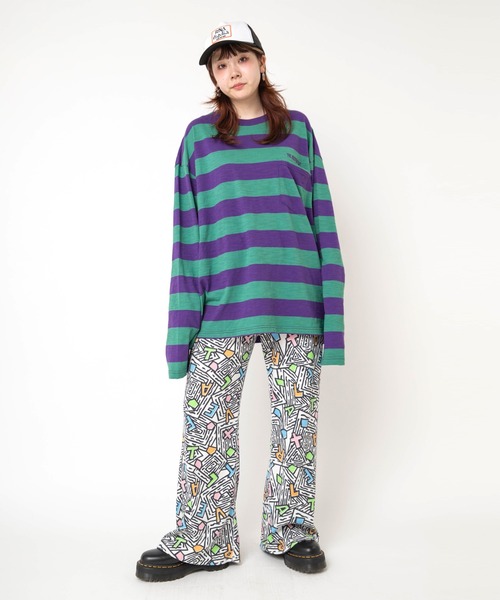RNA(アールエヌエー)の「M2738 ボーダールーズロンT(Tシャツ/カットソー・レディース・パープル/スミクロ/ブラウン・MEDIUM)」の14枚目の写真