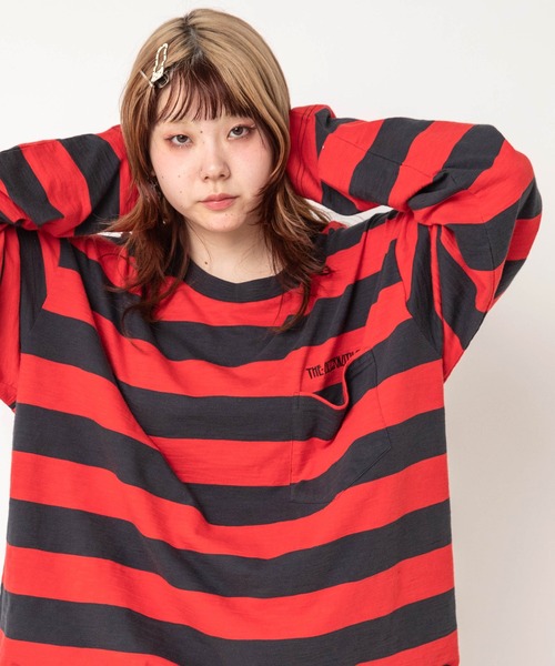 RNA(アールエヌエー)の「M2738 ボーダールーズロンT(Tシャツ/カットソー・レディース・パープル/スミクロ/ブラウン・MEDIUM)」の21枚目の写真