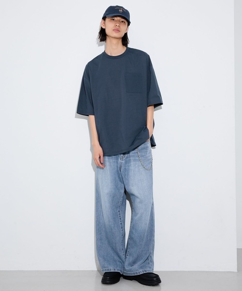 LAKOLE(ラコレ)の「<接触冷感>RXスリットTEE / 896158(Tシャツ/カットソー・メンズ・ネイビー/ブラック/サンドグレー・LARGE/MEDIUM)」の6枚目の写真