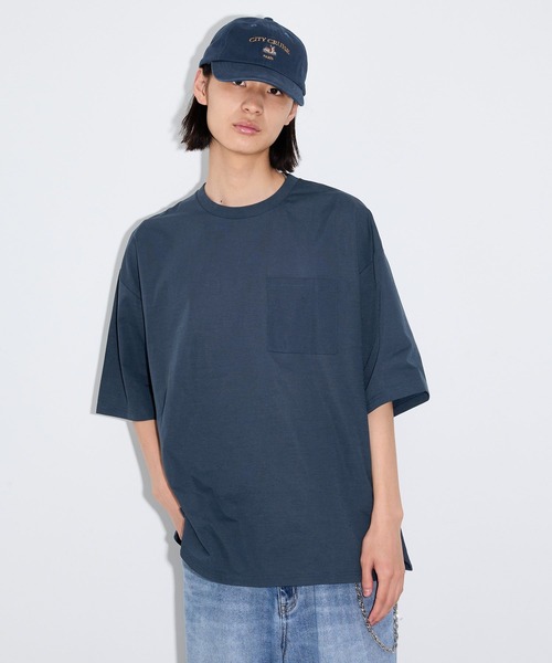 LAKOLE(ラコレ)の「<接触冷感>RXスリットTEE / 896158(Tシャツ/カットソー・メンズ・ネイビー/ブラック/サンドグレー・LARGE/MEDIUM)」の7枚目の写真