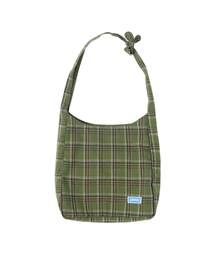 SUNNECT（ソネクト）の「Plaid Crossbody - Green（メッセンジャーバッグ）」