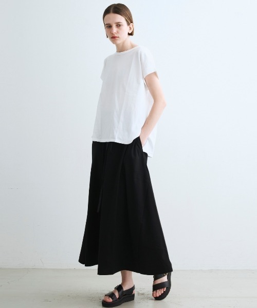 three dots(スリードッツ)の「ロングステープルヤーンTシャツ(Tシャツ/カットソー・レディース・ホワイト・SMALL)」の4枚目の写真